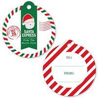 Big Dot of Happiness Santa's Special Delivery - from Santa Claus Christmas Favor Gift Tags (Set of 20)