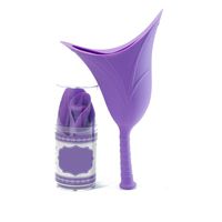 JFDKDH Female Wee Urine Funnel Ladies Portable Urinal Lightweight Purple - Perfect for Travel,Festivals - Includes 1 Sanitizing Wipes，1 Storage Bag (Color : Purple)