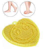 Foot massage pad, silicone heart foot massage pad and mat for blood circulation tension release (yellow)