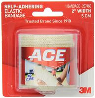ACE 2 Inch Self-Adhering Elastic Bandage, White, Ideal for Sports, No Clips