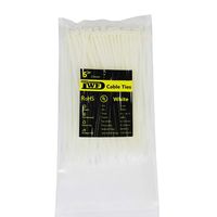 6 inch Zip Ties - Computer Cable Ties Nylon Ties Wrap Self-Locking Plastic Wire Ties Tenisle Strength for 18LB White 100 Pieces DWFeng