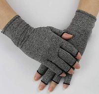 Holiberty Fingerless Compression Arthritis Gloves Lightwight Breathable Hand Gloves - Alleviate Rheumatoid Pains Ease Muscle Tension Relieve Carpal Tunnel Ache (1 Pair)