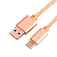 GBSELL 1M USB-C USB 3.1 Type C Data Charge Charging Cable for ZTE Zmax Pro Z981/Google Pixel XL (Gold)