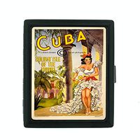 Metal Cigarette Case Vintage Poster D-204 Cuba Holiday Isle of The Tropics