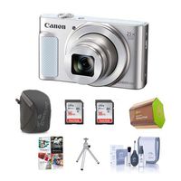 Canon PowerShot SX620 HS Digital Camera, Silver - Bundle with Camera Case, 2x 16GB SDHC Card, Spare Battery, Table Top Tripod, Cleaning Kit, Software Package