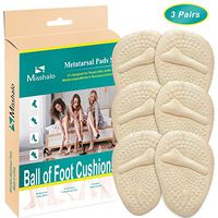 Ball of Foot Cushions, Metatarsal Pads for Women High Heel -3 Pairs Soft Gel Pads Forefoot Pads Pain Relief for Mortons Neuroma, Calluses, Metatarsalgia