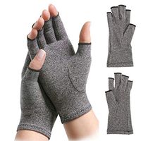1Pair Arthritis Gloves Compression Hand Glove for Osteoarthritis -Arthritic Joint Finger Pain Relief Hand Wrist Support Brace High Elasticity (L)