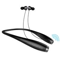 Three May Bluetooth Headphone Speaker, Bluetooth 5.0 Portable Wireless Magnetic Earbuds Neckband Headset with Built-in Wireless Speaker 2 in 1 Noise Canceling Earphones with Mic 24 Hr (Black)