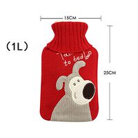 Hot water bottle Hot water bottle christmas Children hot water bottle Hot water bottle pvc Hot water bottle explosion-prooff 1l-red-C