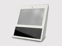 System Skins White 3D Carbon Fiber Protective Air Release Vinyl Decal Wrap Accessory Kit for Amazon Echo Show
