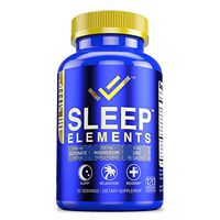 Sleep Elements Sleep Aid - Melatonin-Free Natural Sleeping Pills for Adults - Triple Magnesium Calm Formula with Zinc - Supplement for Better Insomnia and Anxiety Relief without Melatonin - Keto Vegan