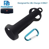 Silicone Case for JBL Charge 4 Portable Waterproof Wireless Bluetooth Speaker by Pushingbest (Black)