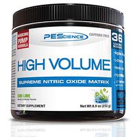 PEScience High Volume, 36 Scoops, Kiwi Lime, Nitric Oxide Pre Workout Powder