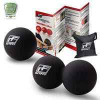 RitFit Massage Ball Set (1 Peanut Massage Ball &1 Lacrosse Ball) for Myofascial Release, Trigger Point Therapy, Muscle Knots, and Yoga Therapy, Bonus Free Carry Bag and Workout Guide