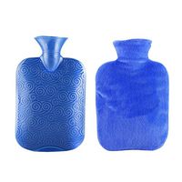 Classic Rubber Transparent Hot Water Bottle 2 Liter with Cover for Pain Relief Cold Therapy #36