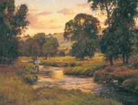 Fly Fishing Artwork Micro Fiber Cleaning Cloth 240-07b-5