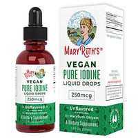 (1 Year Supply) Vegan Iodine Drops by MaryRuth's - Nascent Liquid Iodine Supplement Drops Solution - Pure, Clear Iodine - Promotes Optimal Thyroid Health - Hormone and Weight Support - 450 Servings
