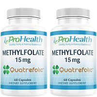 ProHealth Methylfolate with Gnosis Quatrefolic 2-Pack (15 mg, 60 Capsules Each) Professional Strength Active Folate