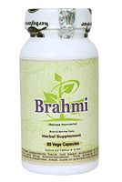 Brahmi (Bacopa Monnieri) (Leaves & Whole Plant) (Ayurvedic Stress Relief Formulation), 60 Vege Capsules, 800 Mg Each Extract Ratio (20:1) (Concentrated)