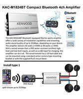 Kenwood KAC-M1824BT Bluetooth Enabled Amplifier with 2 Pair of 6.5 3 Way Speakers KFC-1695PS