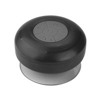 Wowpower Mini Stereo Bluetooth, Wireless Portable Speaker with Suction Cup Hands-Free Waterproof,Great Companion for Beach, Poolside, Bathtub, or Kitchen. (Black)