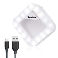 Portable Selfie Ring Light with Sensor Purse Light,Rechargeable 9-Level Adjustable Brightness Video Lights Compatible for Phone Photography(White)