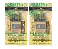 Organic Pre Rolls, Tobacco & Chemical Free, Super Slow Burning, 100% Real Palm Leaf, Just Fill It (10 Slims)