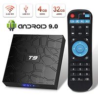 Android TV Box, HAOSIHD T9 Android 9.0 TV Box, 4GB RAM 32GB ROM RK3328 Quad-core, Support 4K Full HD 2.4Ghz WiFi BT 4.1 Smart TV Box