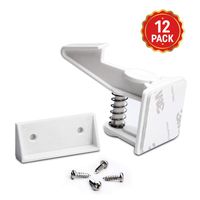 Baby Safety Cabinet Locks 12 Pack White-Grandoto Baby Proofing & Child Safety Cabinets Drawer Locks,DIY Easy to Install,No Tooling, Stronger Safety!
