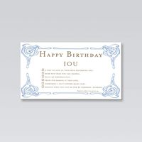 Birthday IOU card
