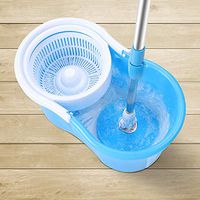 BELUPAI 360° Spin Mop with Bucket Dual Mop Heads Stainless Steel for Home Kitchen Floor Cleaning Tools