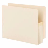 Smead End Tab File Pocket, Reinforced Straight-Cut Tab, 3-1/2" Expansion, Letter Size, Manila, 25 per Box (75124)
