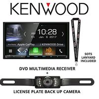 Kenwood DDX9704S in Dash DVD CD 6.95" Touchscreen Display, Built in Bluetooth, HD Radio Tuner, with Universal License Plate Style Backup Camera and a Free SOTS Lanyard