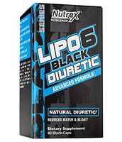 Nutrex Research Lipo-6 Diuretic | Advanced Natural Diuretic | Reduce Water Weight and Bloating | Uva-Ursi, Dandelion Root, Oxystelma Ecsculentum, Horsetail Extract | 80 Count