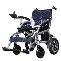 PLLP Medical Rehab Chair, Wheelchair,Electric Powered Wheelchair Folding Lightweight 27Kg,Motorized Wheelchairs Mobility Scooter Convenient for Home and Outdoor Use,Seat Width 46Cm