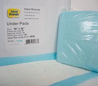 IDEAL - Disposable Underpad Large 30 x 36 (Case of 100) Underbed Liners, Waterproof Barrier Incontinence Pads Super Absorbent Protection, Adhesive Mattress Protector Strips, IU-3036