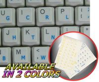 SVORAK KEYBOARD STICKER WITH BLUE LETTERING TRANSPARENT BACKGROUND FOR DESKTOP, LAPTOP AND NOTEBOOK