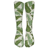 HZamora_Sock Ropical Palm Leaves Banana Leaves Fashion Athletic Socks For Men&Women All Sport Holiday One Size Shoe Size 6-10