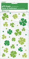 Saint Patrick's Day Lucky Shamrock Cellophane Bags, 20ct