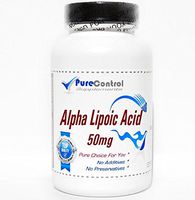 Alpha Lipoic Acid 50mg // 180 Capsules // Pure // by PureControl Supplements