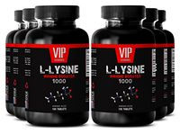 Bodybuilding Supplements for Women - L-LYSINE Immune Booster 1000 - Bone Support for Women - 6 Bottles 600 Tablets