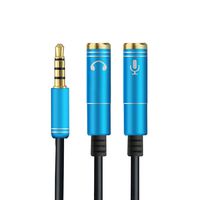 Etbotu Converter Adapter Headphone Mic Audio Splitter 2 in 1 Cable Male to Dual Female,3.5mm