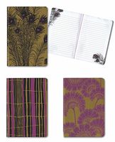 Set of 3 Florence Broadhurst Pocket Journals (Japanese Floral) - 96 Lined Pages in Each Notebook - 4.25" x 6.125" Notepad Size