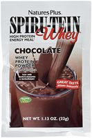 NaturesPlus SPIRU-TEIN Whey Shake - Chocolate - 8 Single Serving Packets, Whey Protein Powder - Meal Replacement With Spirulina, Vitamins & Minerals For Energy - Vegetarian, Gluten-Free - 8 Servings