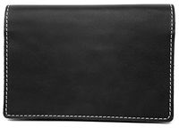 Kibodan Leather Pill Case Wallet - Weekly Pill Organizer (Black)