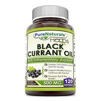 Pure Naturals Black Currant Oil - 500 Mg 120 Softgels - Excellent Source of Essential Fatty Acid - *Supports Healthy Immune & Cardiovascular Function*