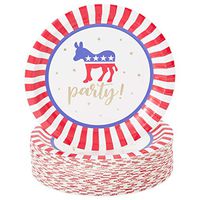 Democratic Party Election Plates (7 in, 48 Pack)