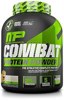 MusclePharm Combat Protein Powder, Essential Whey Protein Powder, Isolate Whey Protein, Casein and Egg Protein with BCAAs and Glutamine for Recovery, Cookies 'N' Cream, 4-Pound, 52 Servings