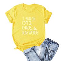 Womens Knot Front Tees Turn Over Collar Blouses Print Letter Short Sleeve Tunic T-Shirt Tops Xia&Han Yellow