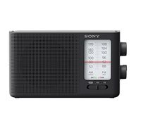 Sony Dual Band FM/AM Analog Portable Battery Radio Home Audio Radio Black (ICF-19)